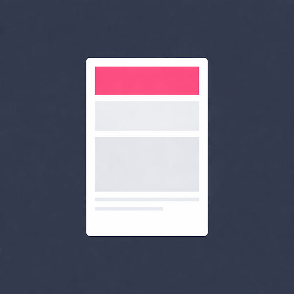 Framework einer abstrakten Landingpage.